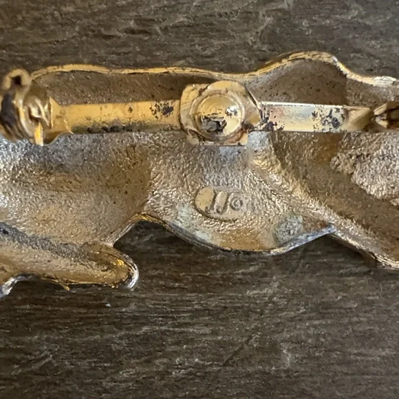 Vintage JJ Malone Gold Leopard Brooch 1980's - Picture 4 of 5